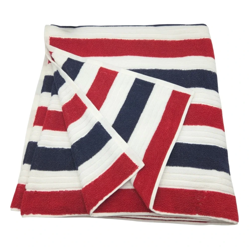 Rachel Zoe Americana Striped Oversized Beach Towel 40x70 Pool Resort